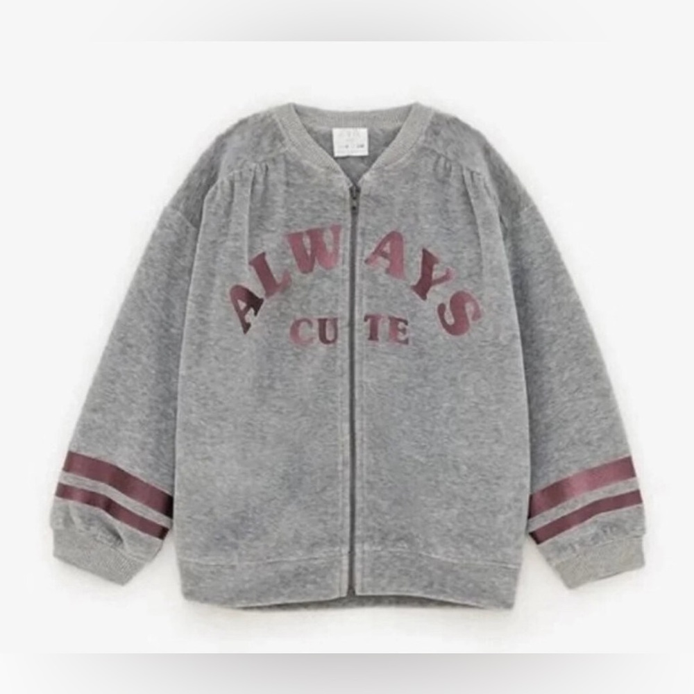 ZARA  ALWAYS CUTE Velour Jacket Size 7